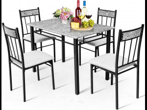 5-Piece Dining Room Set 3Dモデル