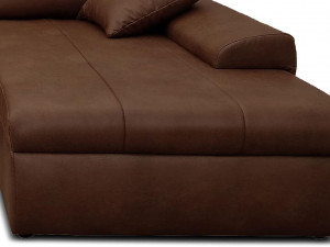 Lifestyle4living Corner Sofa with Pull-Out Bed Box in Brown 3D Model