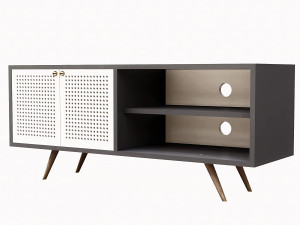 Wooden tv Unit Model 3D