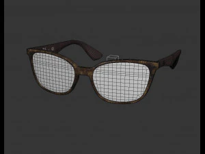 Mens Square Eyeglass Frames 3D Model