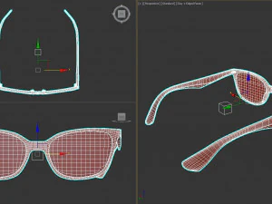 Mens Square Eyeglass Frames 3D Model
