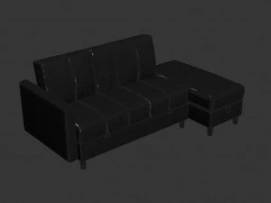 Sofa with Armrests 3D Model