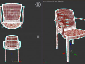 Plastic Armchair Model 3D
