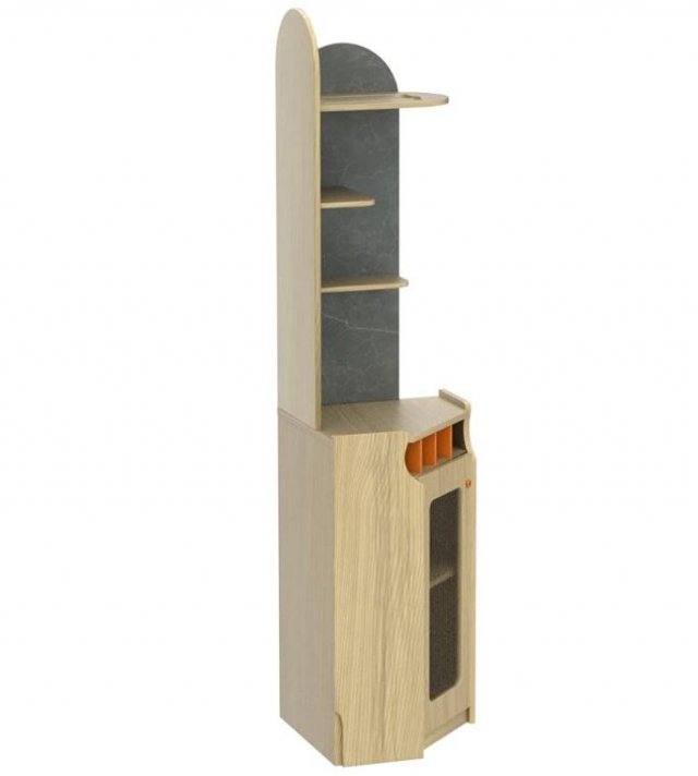 Corner Bar Cabinet Unit 3D Model .c4d .max .obj .3ds .fbx .stl .blend 