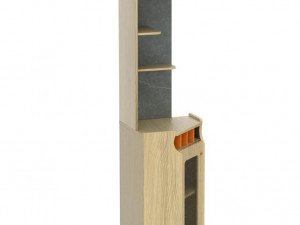 Corner Bar Cabinet Unit Modelo 3D