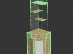 Corner Bar Cabinet Unit 3D Model