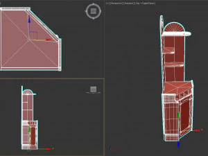 Narożna szafka barowa Model 3D