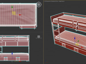 Twin Over Twin Bunk Bed Modelo 3D