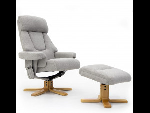 ActiLife Pillow Top Heated Massage Swivel Recliner with Footstool 3Dモデル
