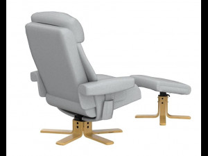 ActiLife Pillow Top Heated Massage Swivel Recliner with Footstool Model 3D