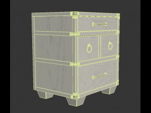 Acme Furniture Orchest Nightstand Gray 3D Model