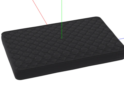 内置弹簧混合双人床垫 3D 模型