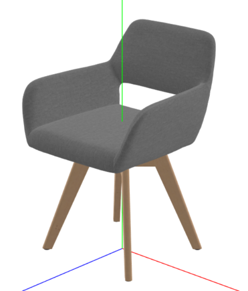 Modern Living Dining Room Accent Arm Chairs Club Guest 3D Модель .c4d .max .obj .3ds .fbx .stl .blend 