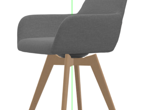 Modern Living Dining Room Accent Arm Chairs Club Guest 3D Модель