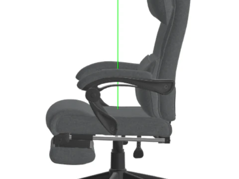 Reclining Computer Desk Chair with Footrest 3D Model