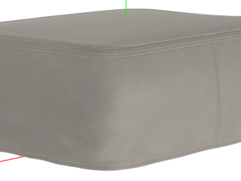 Reclining Computer Desk Chair with Footrest 3D Model