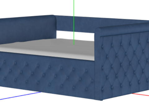 Sofa Bed with Trundle 3D मॉडल