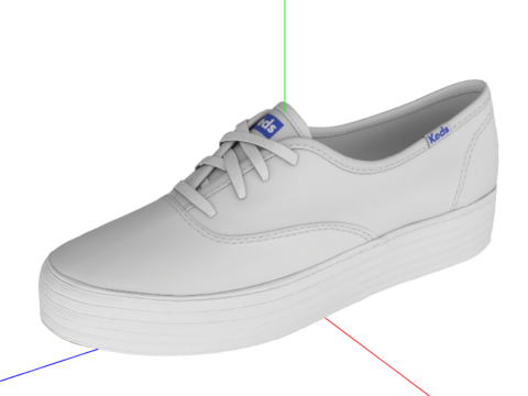 Keds Womens Triple Kick Leather Fashion Sneaker 3D Model