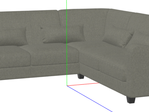 L Shape Sofa Set 3Dモデル