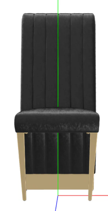 AZhome ダイニングチェア ブラック ベルベット キッチン ダイニング ルーム チェア コンテンポラリー 布張りチェア ゴル付き 3Dモデル .c4d .max .obj .3ds .fbx .stl .blend 