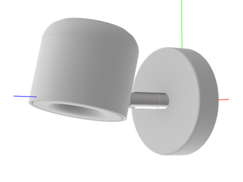 NZDY Led Wall Lamp Nordic Minimalist Mirror Headlight Corridor Aisle Lights Wall Lamp 3D Model