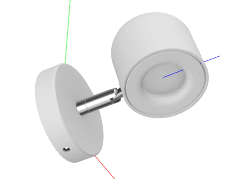 NZDY LED ウォールランプ北欧ミニマリストミラーヘッドライト廊下通路ライト壁ランプ 3Dモデル