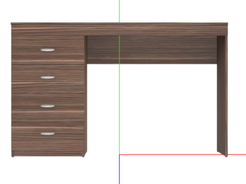 Solimo Hereto Engineered Wood Study Table 3Dモデル
