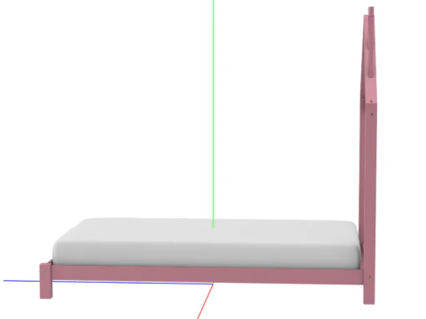 Floor Bed for Kids 3D Model