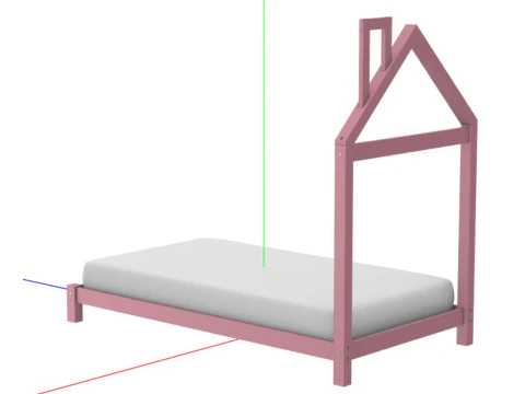 Floor Bed for Kids 3D Model