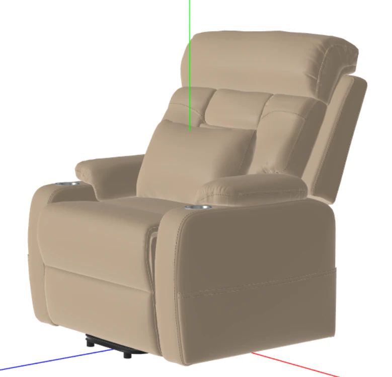 電動リクライニングチェアテレビチェアマッサージチェア調節可能なフットレストバックサポートリクライニング機能付き 3Dモデル .c4d .max .obj .3ds .fbx .stl .blend 
