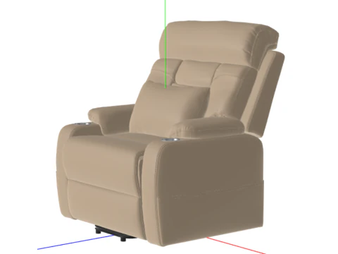Электрическое кресло с откидной спинкой, ТВ-кресло, массажное кресло с регулируемой подставкой для ног, функцией наклона спинки 3D Модель