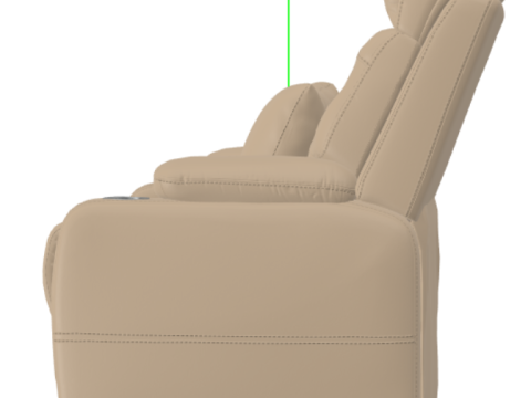 Electric Recliner Chair TV Chair Massage Chair with Adjustable Footrest Back Support Reclining Funct 3Dモデル