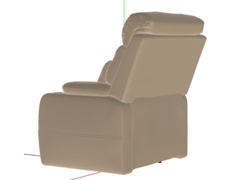 Electric Recliner Chair TV Chair Massage Chair with Adjustable Footrest Back Support Reclining Funct 3Dモデル