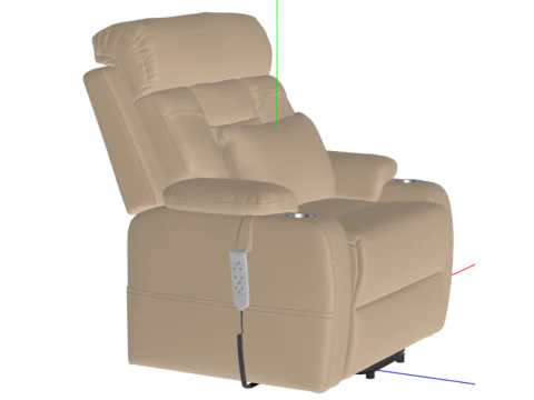 電動リクライニングチェアテレビチェアマッサージチェア調節可能なフットレストバックサポートリクライニング機能付き 3Dモデル