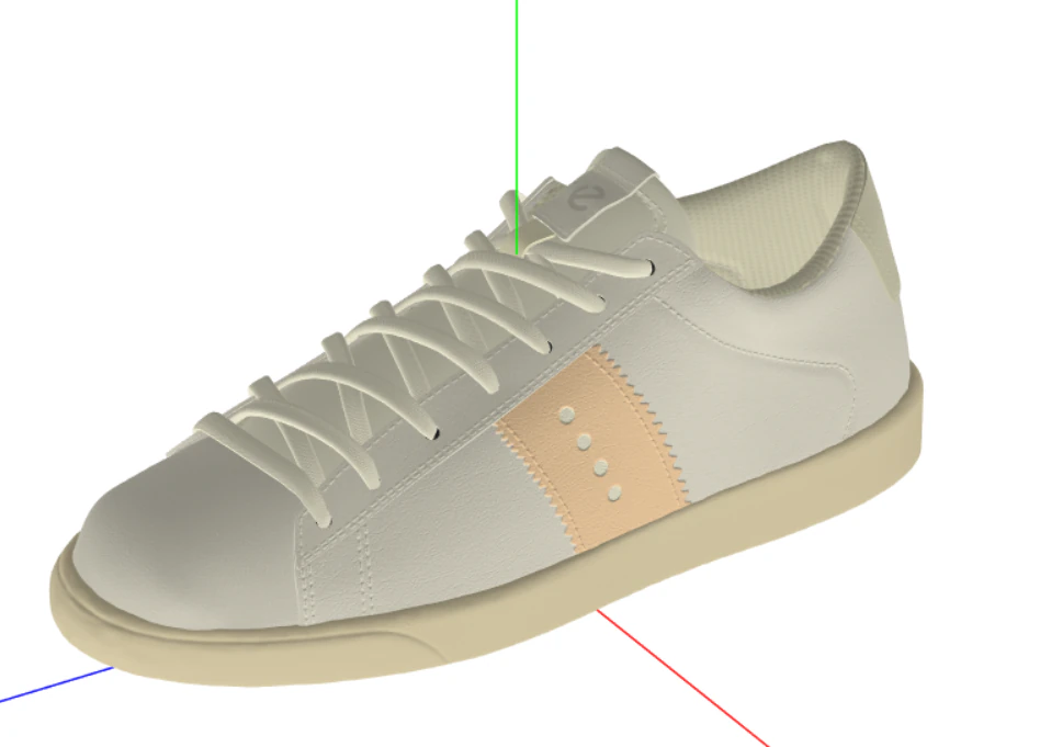 ECCO レディース ストリート ライト W スニーカー 3Dモデル .c4d .max .obj .3ds .fbx .stl .blend 