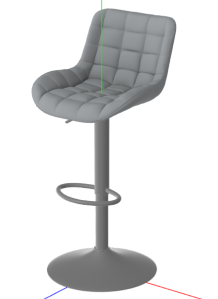YOUTASTE Grey Bar Stools Modelo 3D .c4d .max .obj .3ds .fbx .stl .blend 