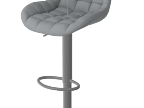 YOUTASTE Grey Bar Stools 3Dモデル
