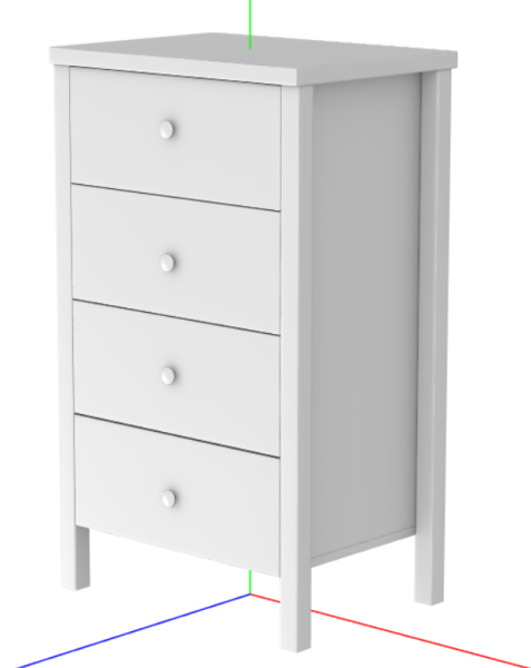 Chest of drawers Model 3D .c4d .max .obj .3ds .fbx .stl .blend 