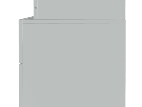 HOMMPA LED Nightstand White Nightstand with Led Lights Modern Night Stand 3D Модель