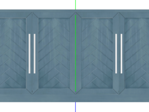 Ideboard Storage Cabinet with 4 Doors 3D Model