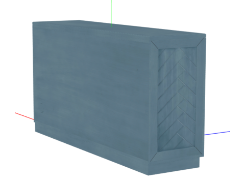 Ideboard Storage Cabinet with 4 Doors 3D Model