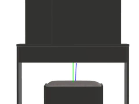 Makeup Vanity with Lightswith Vanity Desk with Chair 3D Model