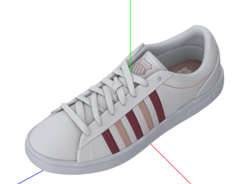 K-Swiss dames Court WinstonSneakers Modelo 3D