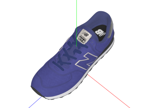 New Balance Womens 574 V2 Animal Print Sneaker 3Dモデル