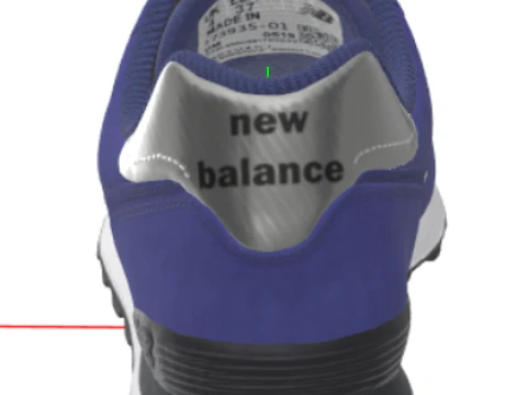 ニューバランス レディース 574 V2 アニマル プリント スニーカー 3Dモデル