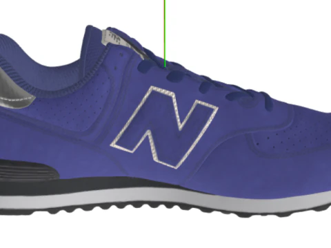 ニューバランス レディース 574 V2 アニマル プリント スニーカー 3Dモデル