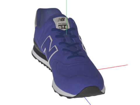 New Balance Womens 574 V2 Animal Print Sneaker 3D Modell