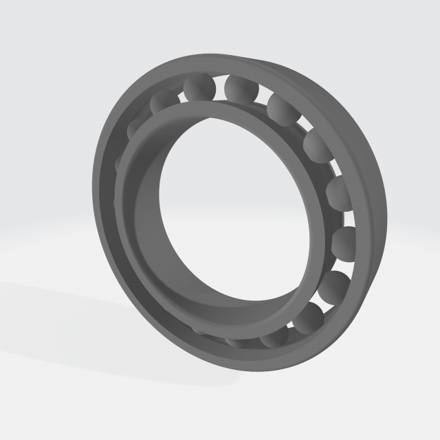 Bearing 3D Print Model .c4d .max .obj .3ds .fbx .stl .blend 
