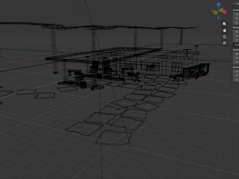 Gas station 3D Model