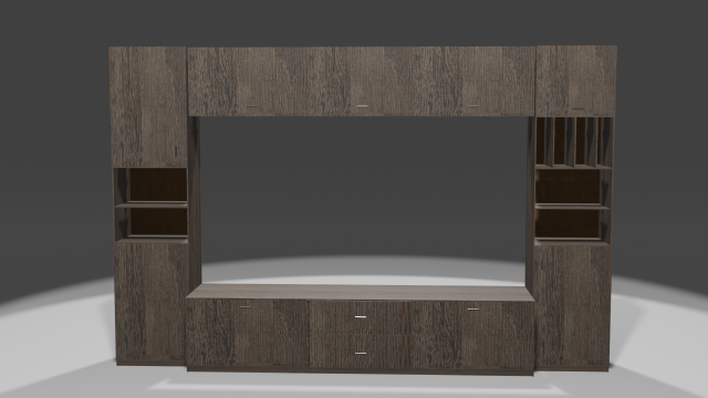 Cabinet-stand for TV in the living room 3D Model .c4d .max .obj .3ds .fbx .stl .blend